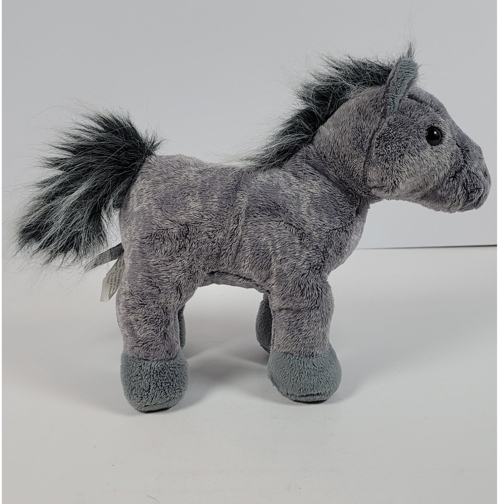 Ganz Webkinz Grey Arabian Horse Plush Stuffed Animal HM098 Grey W Logo No Code